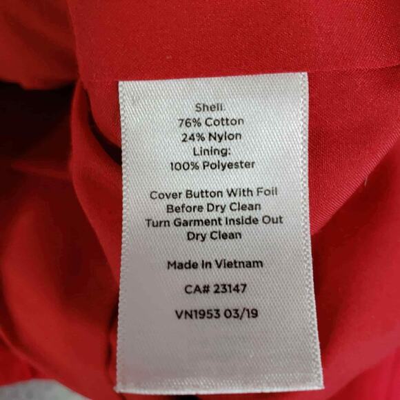 Talbots Blazer Jacket Womens Size 10 Stretch Knit Button Red Lined Aberdeen - Picture 7 of 8